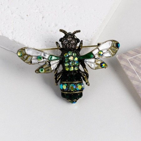 Bienenbrosche mit Glasflügeln | Süßer Bienenschmuck & Geschenk