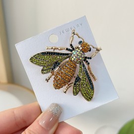 Bunte Bienenbrosche mit Strass | Einzigartiger Bienenschmuck