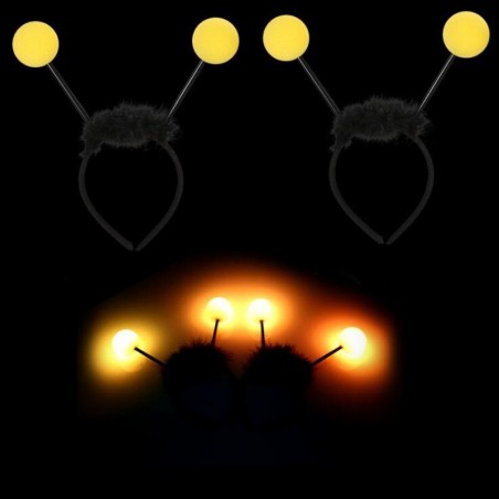 Leuchtender LED Bienen-Haarreif | Lustiges Geschenk für Feste