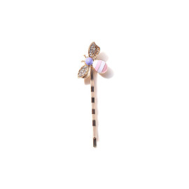 Süße Bienen-Haarspange in Rosa & Lila | Bienenschmuck