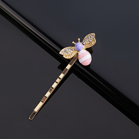Süße Bienen-Haarspange in Rosa & Lila | Bienenschmuck