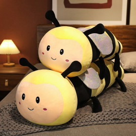 Großes Bienen-Plüschtier Kissen | Kuschelweich | 3 Größen