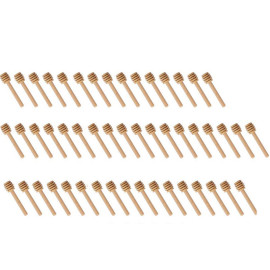 Détails bâtonnets à miel en bois - lot de 50 pièces