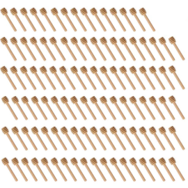 Détails bâtonnets à miel en bois - lot de 100 pièces