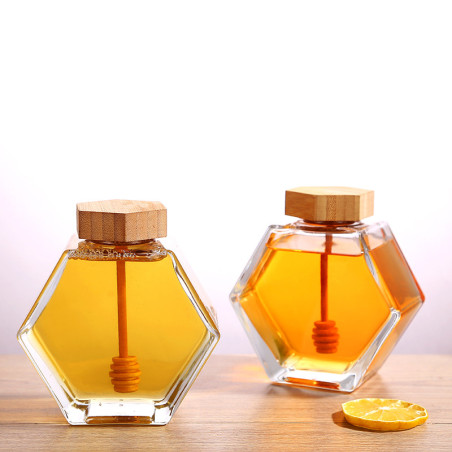 2 modèles de Pot à miel en forme d'alvéole