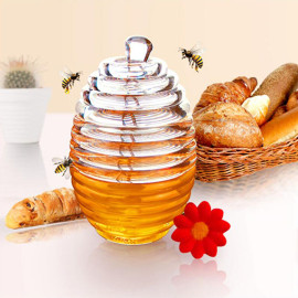 Honigtopf in Bienenkorb-Form | Süße Geschenkidee mit Löffel