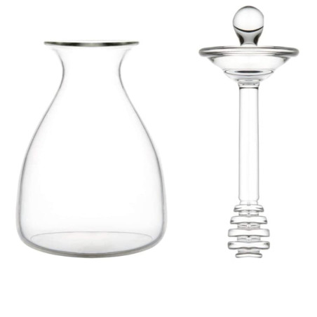 Transparentes Honigglas mit Löffel – Eleganz für Ihre Küche!