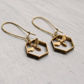 Elegante Bienen-Ohrhänger | Süßer Bienenschmuck für Damen