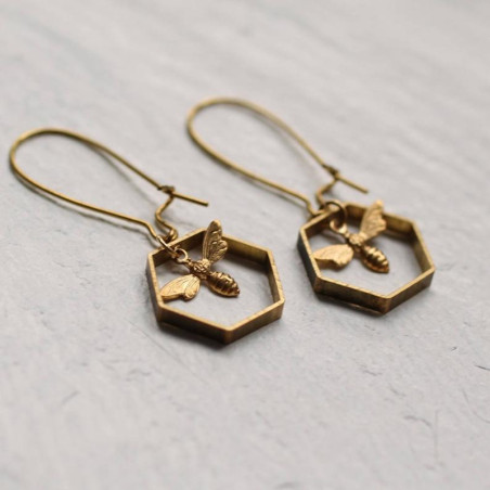 Elegante Bienen-Ohrhänger | Süßer Bienenschmuck für Damen
