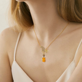 Bienen Halskette: Kette mit Honigtopf-Anhänger & Charms!