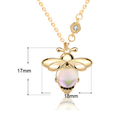 dimlensions Ras de cou talisman  abeille pierre de lune