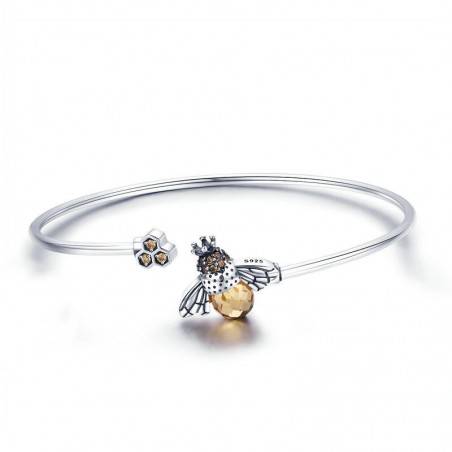magnifique Bracelet en argent Sterling 925 avec cristal abeille