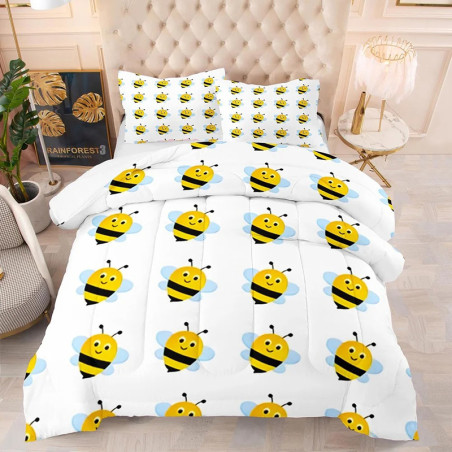 Bienen-Bettwäsche-Set mit süßem Cartoon-Motiv | 1001bees