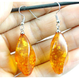 Pendants précieux couleur miel