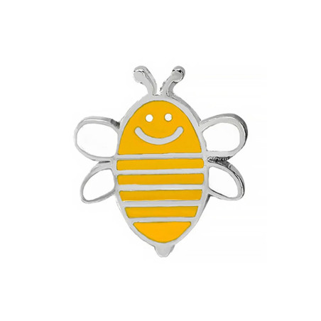 Pins bébé abeille cœur blanc twin