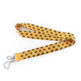 détails lanière du Porte-badge abeille hyper stylé