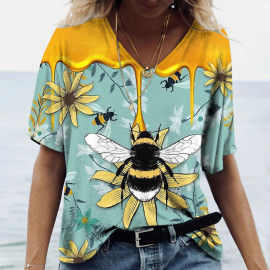 T-shirt fluide col V merveilleux