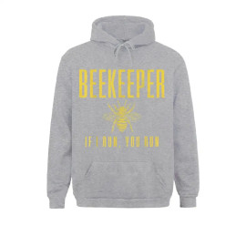 Hoodie Beekeeper  if I run, you run - couleur Gris