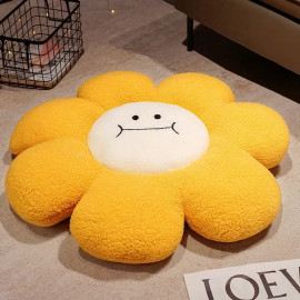 Coussins peluche fleurs souriantes - modele 1