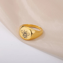 Feiner Bienenring aus Edelstahl | Gold & Silber | Geschenkidee