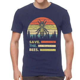Bienen T-Shirt Save the Bees - Marineblau