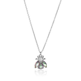 Collier Abeille ras du cou en argent Sterling 925 pour femme - couleur argent