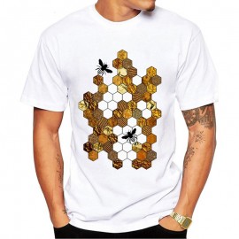 Tshirt nid d'abeille multicouleur pour homme