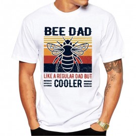 Tshirt abeille "Bee Dad like regular dad but cooler\" pour homme