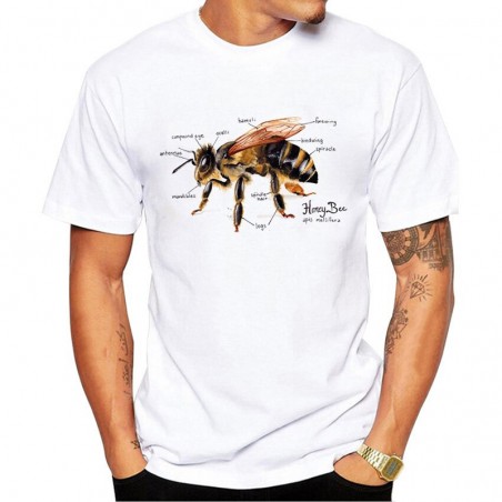 Tshirt anatomie abeille realiste pour homme
