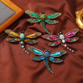 Broche Libellule Vintage Grand format aux ailles double