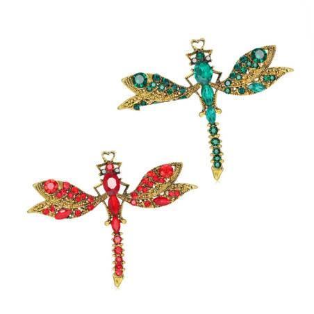 Broche Libellule Vintage Stylée Vue détail