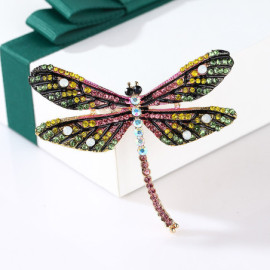Broche Libellule Élégante avec Strass