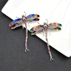 Broche Libellule Colorée Émaillée