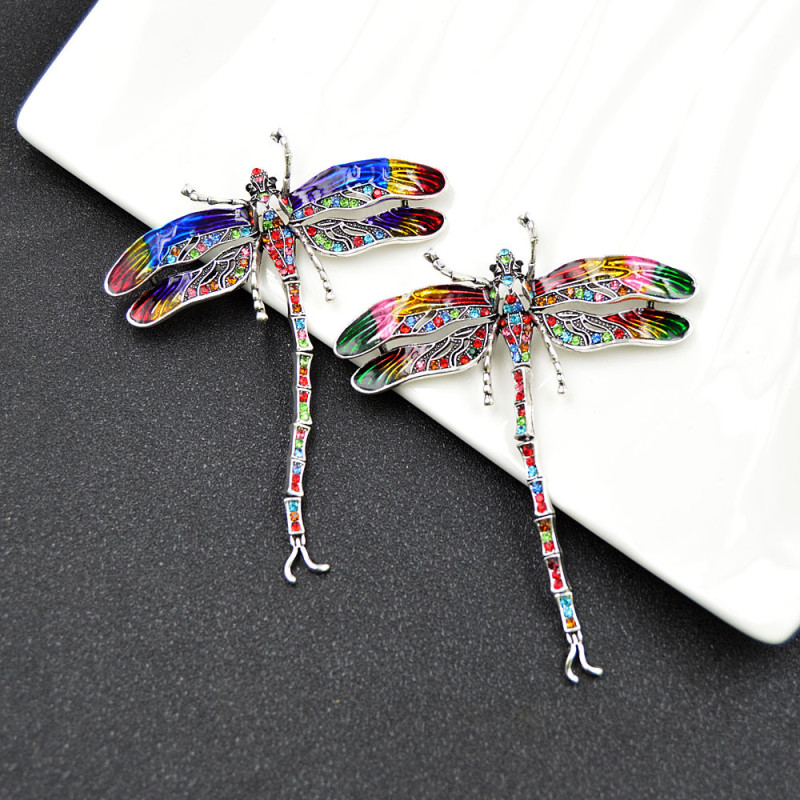 Broche Libellule Colorée Émaillée