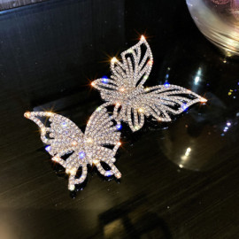Doppel-Schmetterling Brosche mit Strass | Geschenk für Frauen