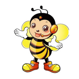 Autocollant Abeille travailleuse avec un Casque