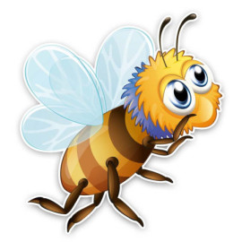 Autocollant Abeille Dessin animé en PVC 14