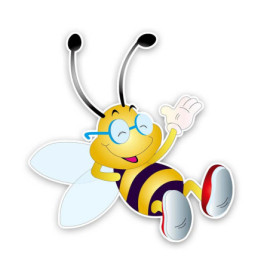 Autocollant Voiture Abeille Adolescente super COOL en PVC