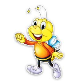 Grand Autocollant Abeille Ado super COOL