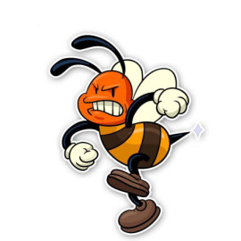Autocollant Abeille en Colère