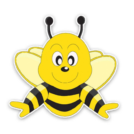 Autocollant Bébé Abeille Souriant