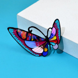 Magnifique Broche Papillon Étincelante Couleur Violet