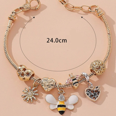 dimension du Pendentif abeille avec breloques