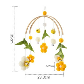 dimensions Mobile Abeille à suspendre pour bébés de 0 à 12 mois