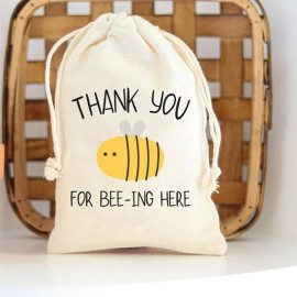 Lot de 5 petits pochons abeille
