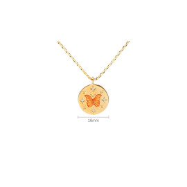 dimensions Collier papillon medaillon papillon et étoiles