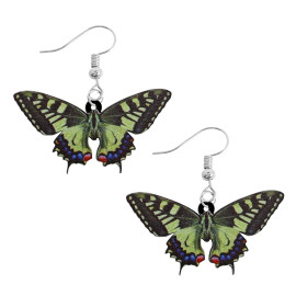 Boucles d'oreilles papillon vert