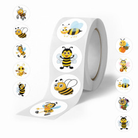 Rouleau Autocollants Abeille - 500 stickers