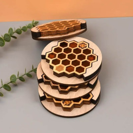 Dessous de verre Abeille Nid d'Abeilles