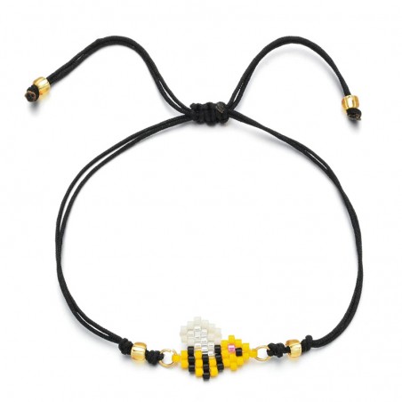 joli bracelet abeille perles fines fait à la main